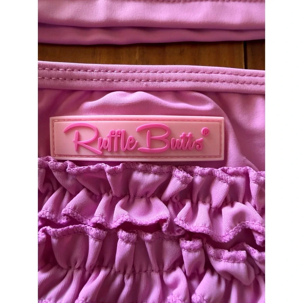 RuffleButts 3-6m NEW pink‎ Ruffle Two Piece Swimsuit Set Baby Girls